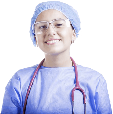 Medical professional with a stethoscope